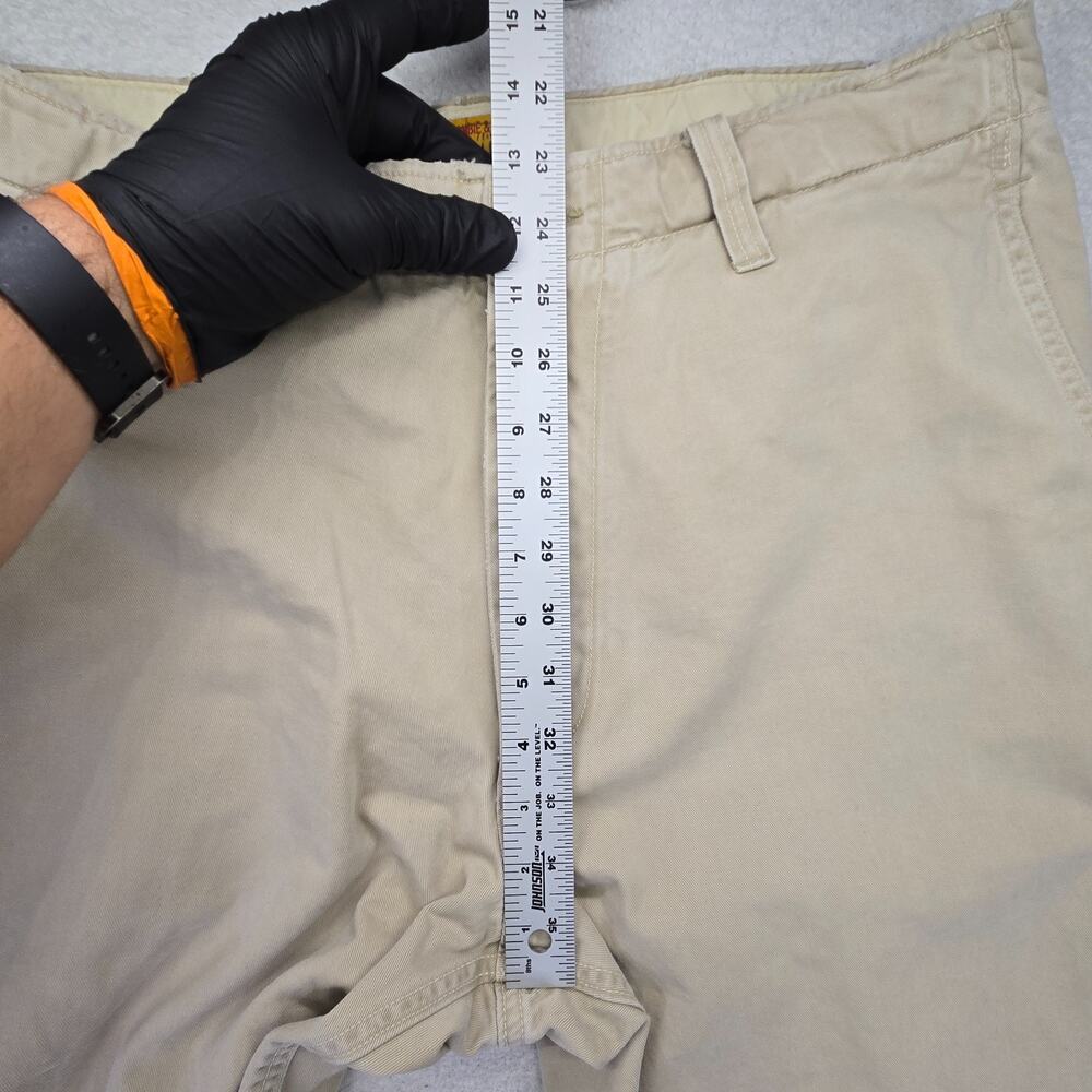 VTG Abercrombie Fitch Pants Officer Chino Men 34x30 Khaki Drawstring Preppy Y2k - Picture 10 of 16